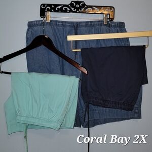 🚨DEAL! Coral Bay 3 pcs Shorts Draw String Size 2X